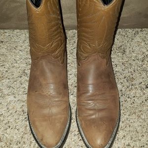 Brown western cowboy boots